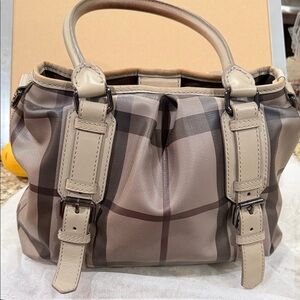 Burberry smoked Beige Checkered Women's Bag